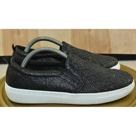 Skechers Goldie Diamond Darling Women's Shoes Size 6.5 Black Slip on Sneakers - Picture 3 of 10